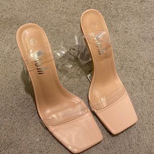 Clear strap heels